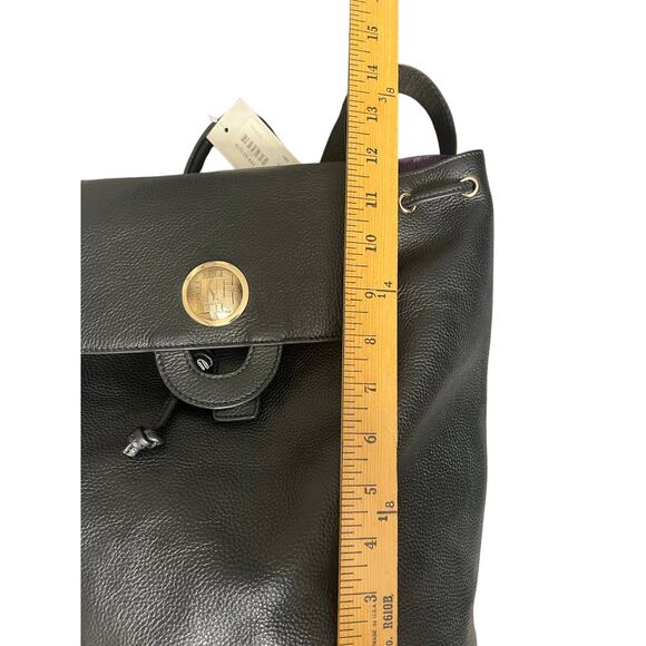 NWT Haiying Snider Black Pebbled Leather Backpack Quiet Luxury Minimalist main image 4